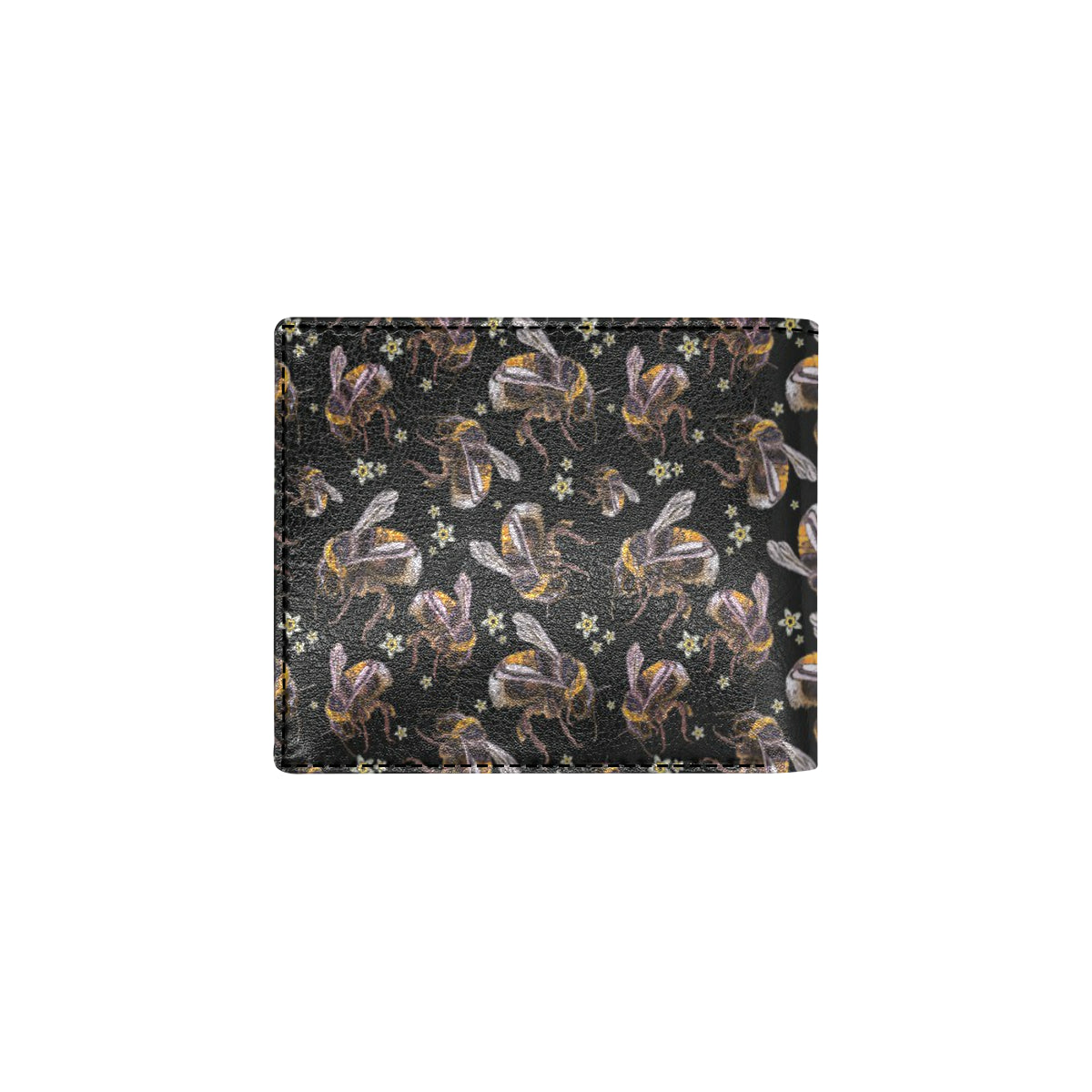 Bee Pattern Print Design 04 Men's ID Card Wallet