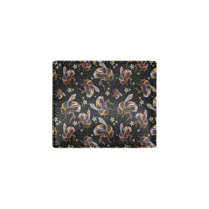 Bee Pattern Print Design 04 Men's ID Card Wallet