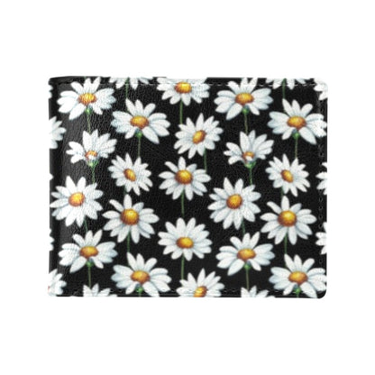 Daisy Print Pattern Men's ID Card Wallet