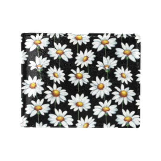 Daisy Print Pattern Men's ID Card Wallet