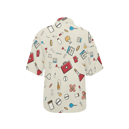Nurse Pattern Print Design A04 Women's Hawaiian Shirt