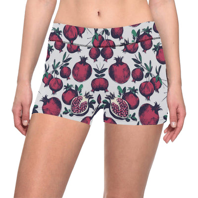 Pomegranate Pattern Print Design PG01 Yoga Shorts