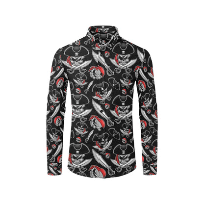 Pirate Pattern Print Design A05 Men's Long Sleeve Shirt