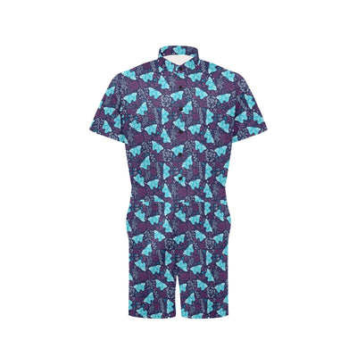 Butterfly Pattern Print Design 011 Men's Romper