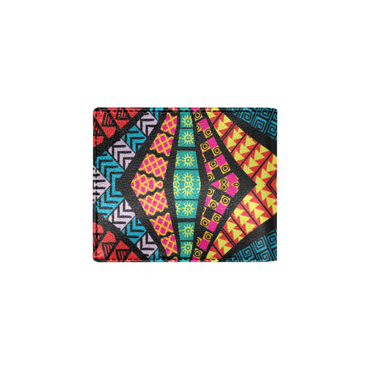 Kaleidoscope Pattern Print Design 05 Men's ID Card Wallet
