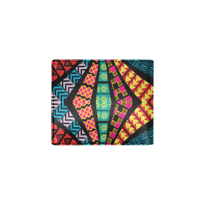 Kaleidoscope Pattern Print Design 05 Men's ID Card Wallet