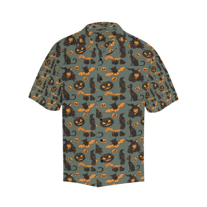 Witch Bat Halloween Print Design LKS305 Men's Hawaiian Shirt