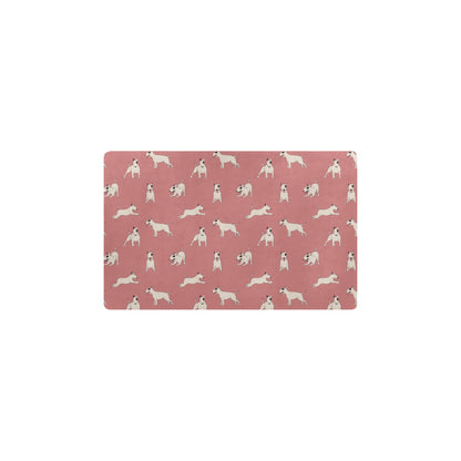 Bull Terriers Pattern Print Design 09 Kitchen Mat