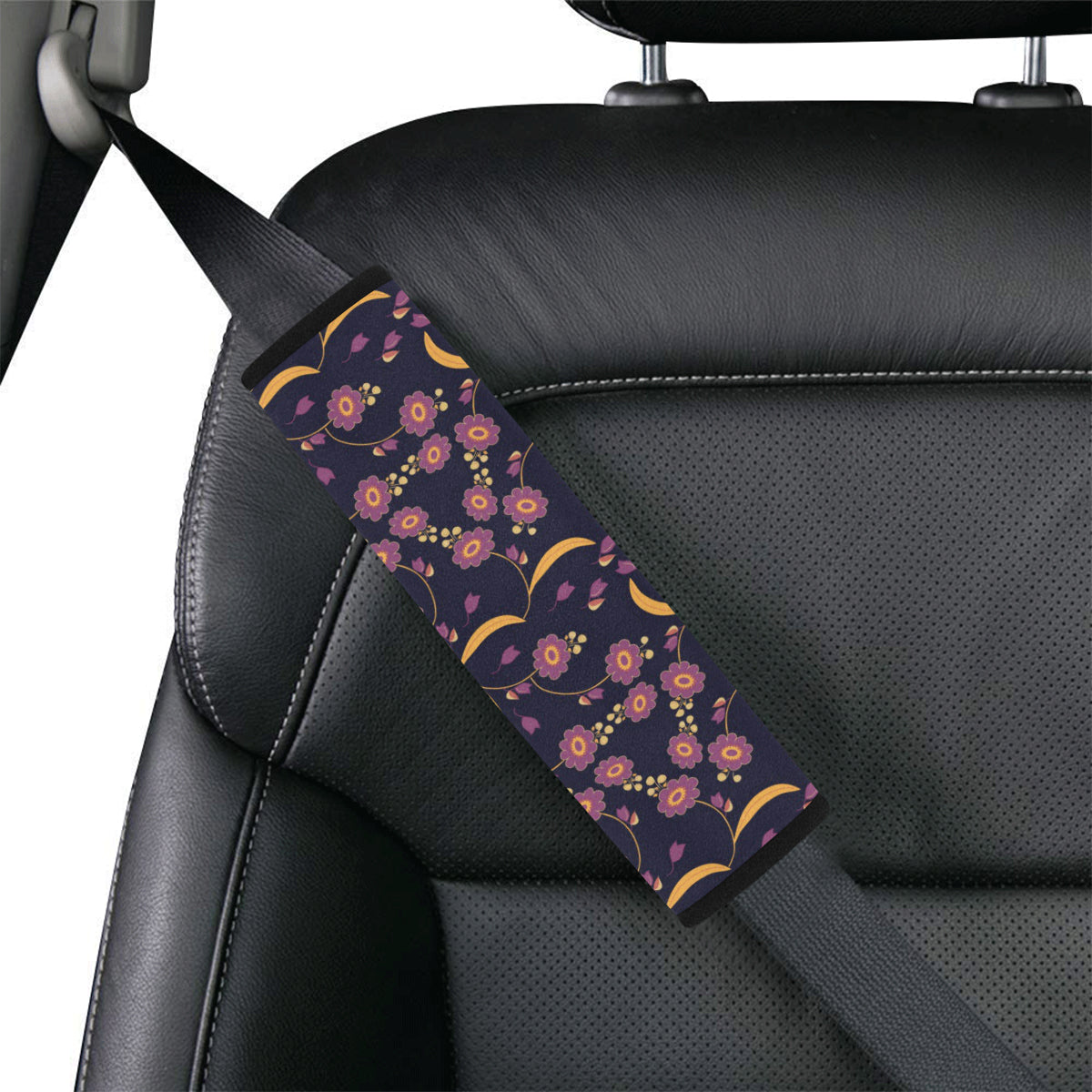 Anemone Pattern Print Design AM012 Car Seat Belt Cover