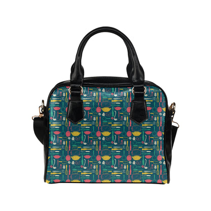 Cooking Kitchen Tools Pattern Print Design 01 Shoulder Handbag