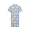 Lotus Pattern Print Design 04 Men's Romper