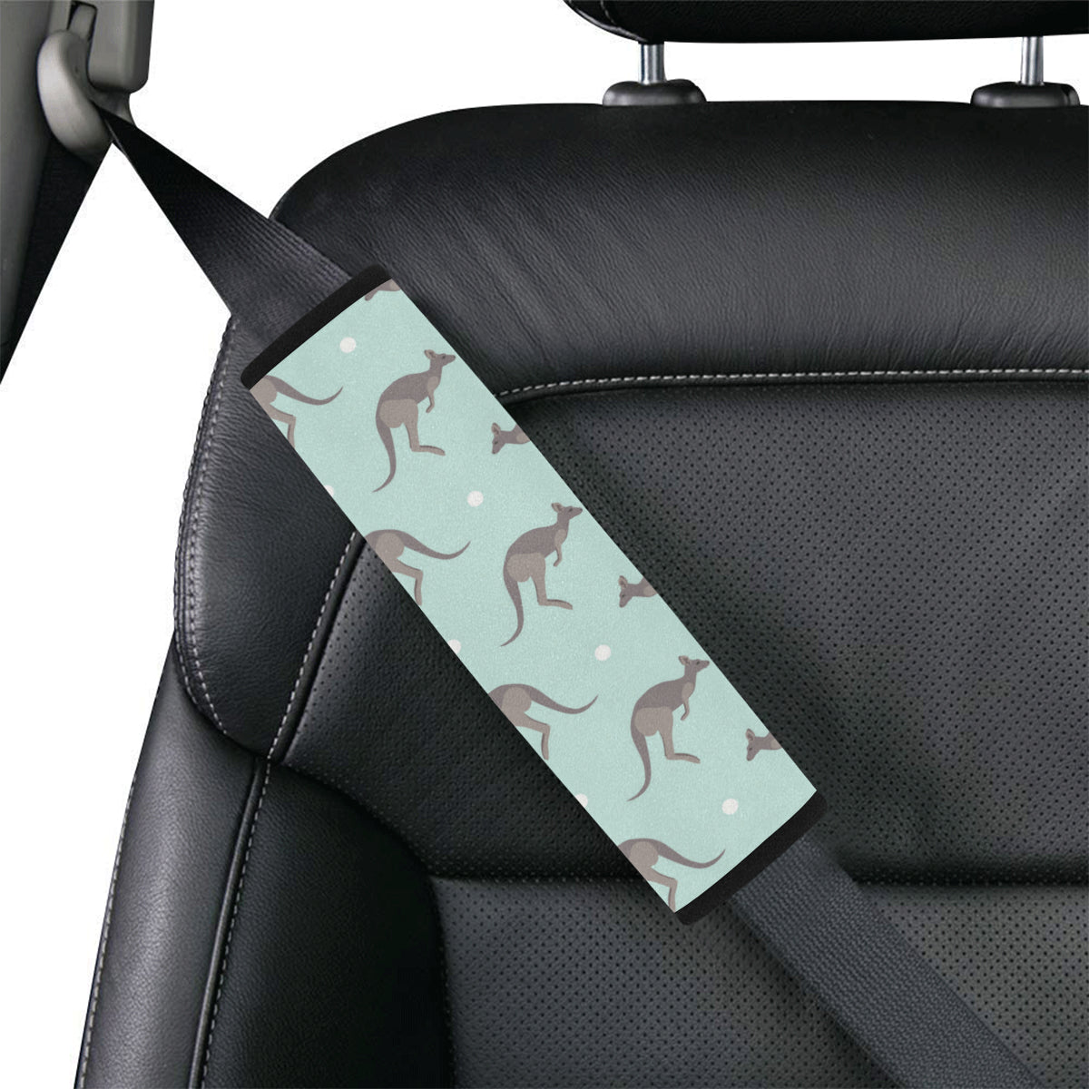 Kangaroos Pattern Print Design 04 Car Seat Belt Cover