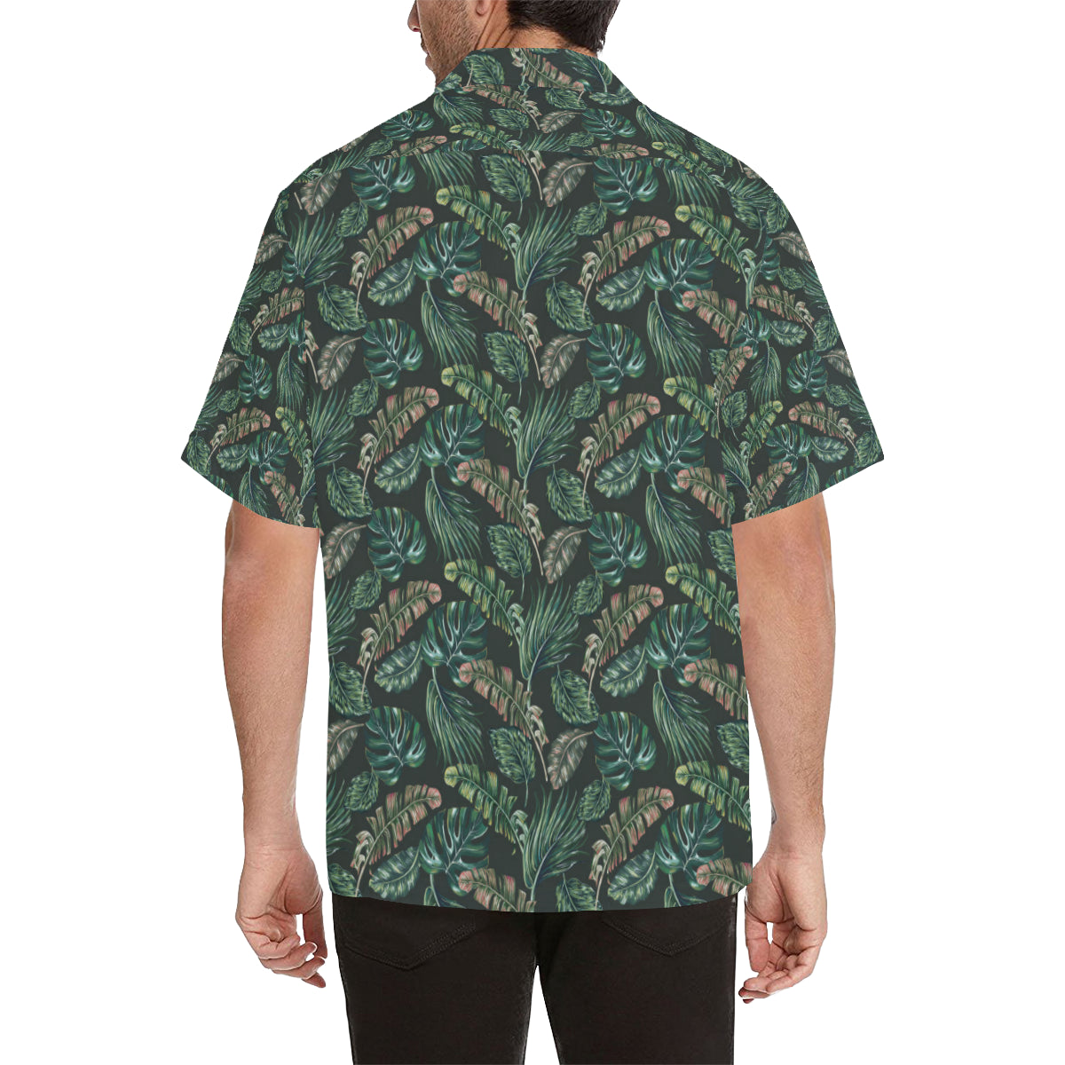 Banana Leaf Pattern Print Design 05 Men's Hawaiian Shirt