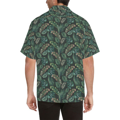 Banana Leaf Pattern Print Design 05 Men's Hawaiian Shirt