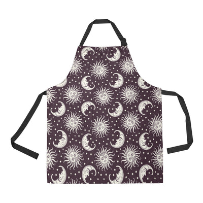 Sun Moon Face Apron with Pocket