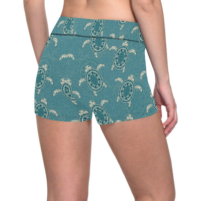 Sea Turtle Pattern Print Design T02 Yoga Shorts