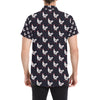 Chicken Pattern Print Design 03 Men's Short Sleeve Button Up Shirt