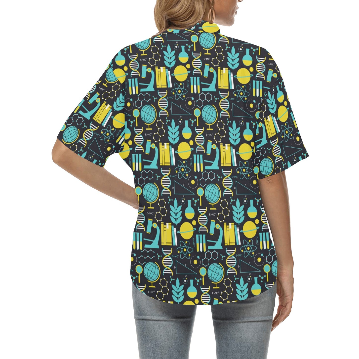 Science Print Design LKS301 Women's Hawaiian Shirt