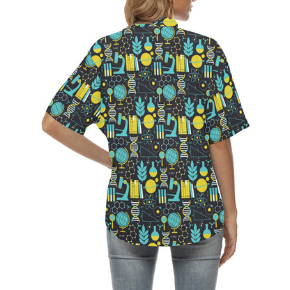 Science Print Design LKS301 Women's Hawaiian Shirt