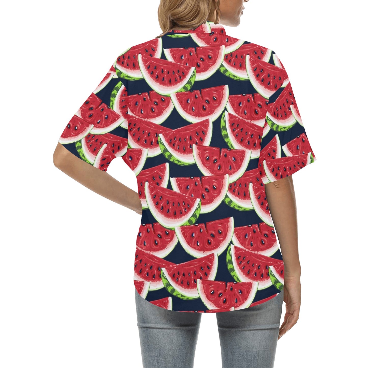 Watermelon Pattern Print Design WM011 Women's Hawaiian Shirt