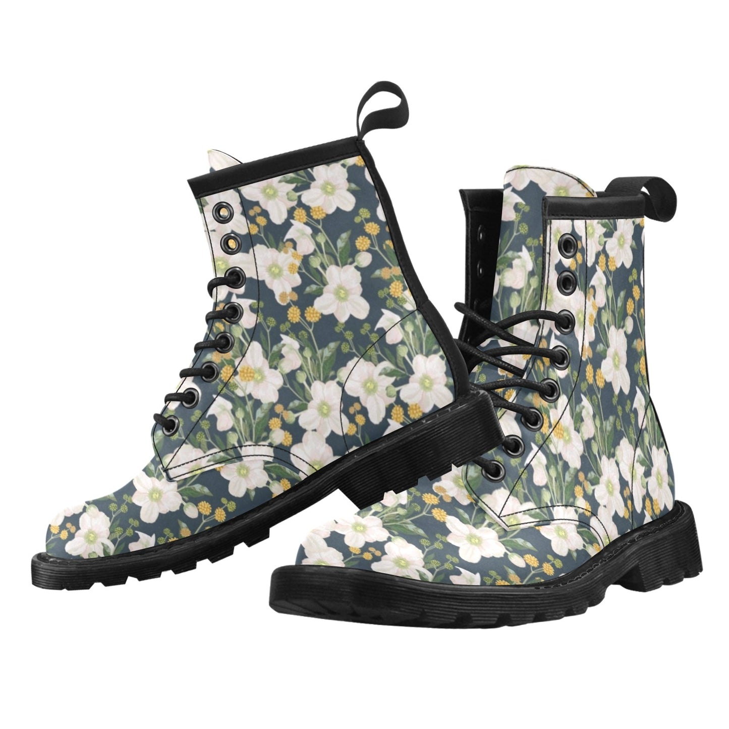 Anemone Pattern Print Design AM04 Women's Boots
