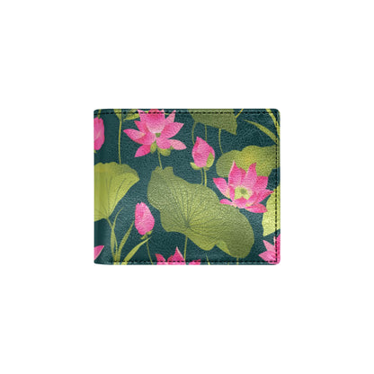 Water Lily Pattern Print Design WL09 Men's ID Card Wallet