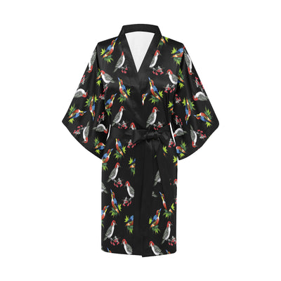 Birds Pattern Print Design 06 Women's Short Kimono