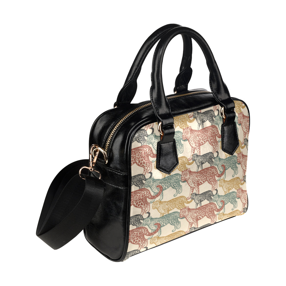 Jaguar Pattern Print Design 01 Shoulder Handbag