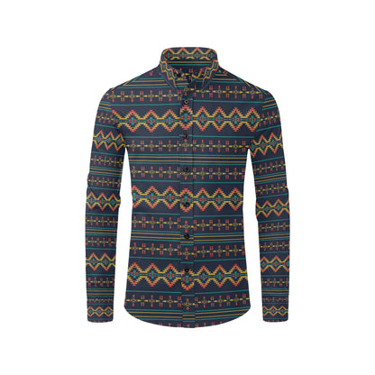 Southwest American Design Themed Print Men's Long Sleeve Shirt
