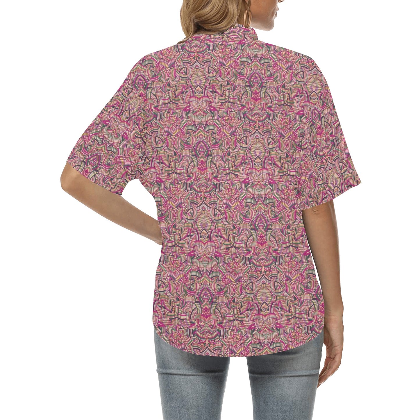 Celtic Pattern Print Design 04 Women's Hawaiian Shirt