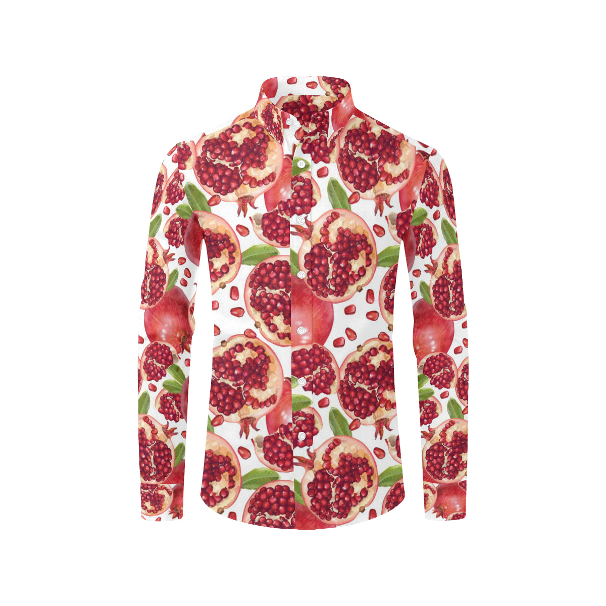 Pomegranate Pattern Print Design PG03 Men's Long Sleeve Shirt