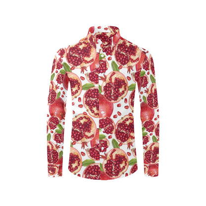 Pomegranate Pattern Print Design PG03 Men's Long Sleeve Shirt
