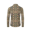 Mandala Motif Themed Design Print Men's Long Sleeve Shirt