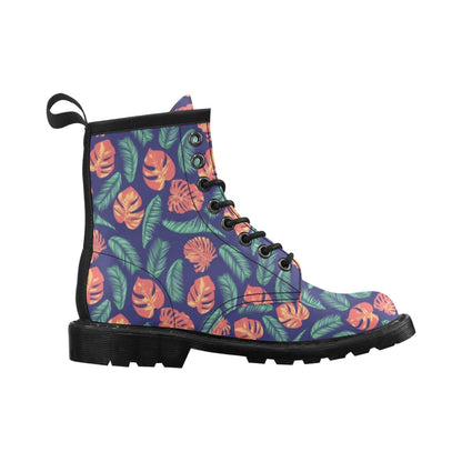 Palm Leaves Pattern Print Design PL011 Women's Boots
