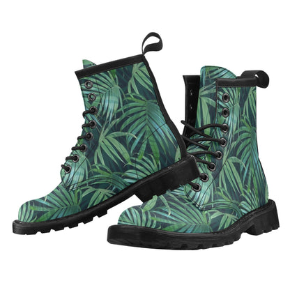 Tropical Flower Pattern Print Design TF011 Women's Boots