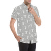 Angel Pattern Print Design 03 Men's Short Sleeve Button Up Shirt