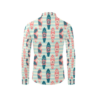 Aloha Hawaii Surfboard Pattern Print Design 02 Men's Long Sleeve Shirt