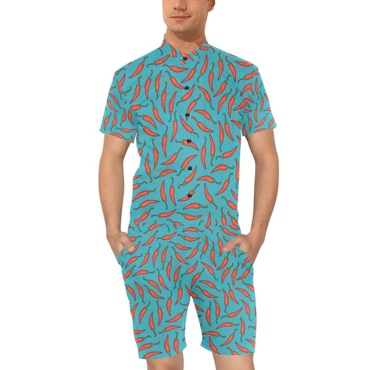 Chilli Pepper Pattern Print Design 05 Men's Romper