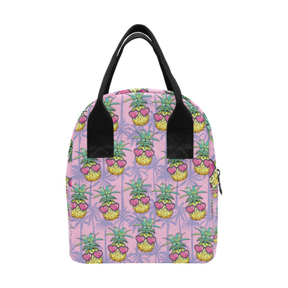 Pineapple Pattern Print Design PP06 Insulated Lunch Bag