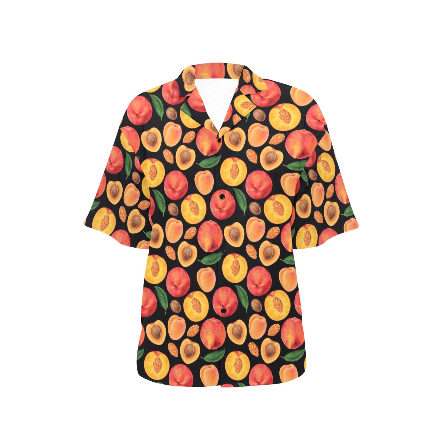Peach Pattern Print Design A02 Women's Hawaiian Shirt