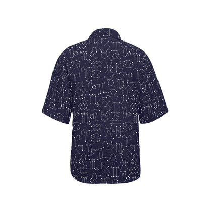 Zodiac Pattern Design Print Women's Hawaiian Shirt