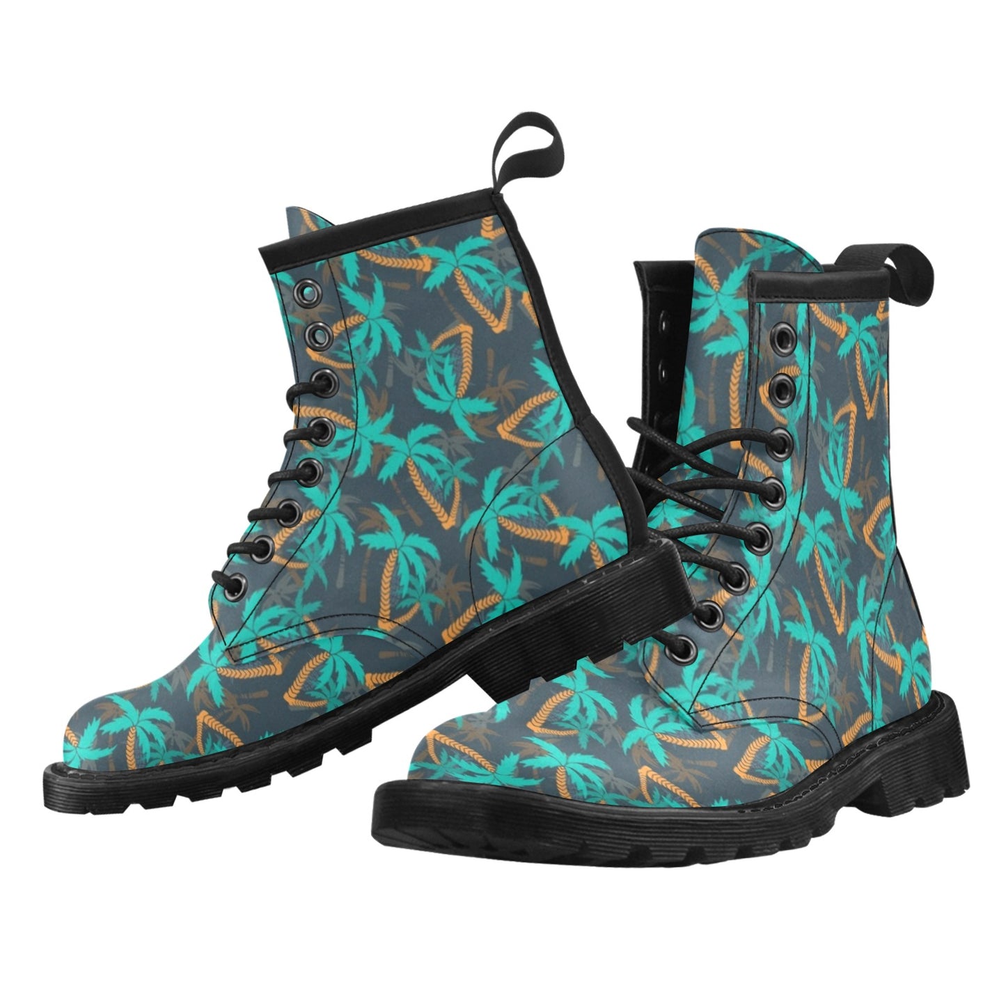 Palm Tree Pattern Print Design PT01 Women's Boots