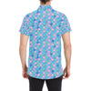 Mermaid Scales Pastel Pattern Print Design 07 Men's Short Sleeve Button Up Shirt