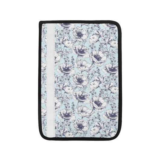 Anemone Pattern Print Design 02 Car Seat Belt Cover