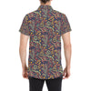 Bohemian Pattern Print Design 08 Men's Short Sleeve Button Up Shirt