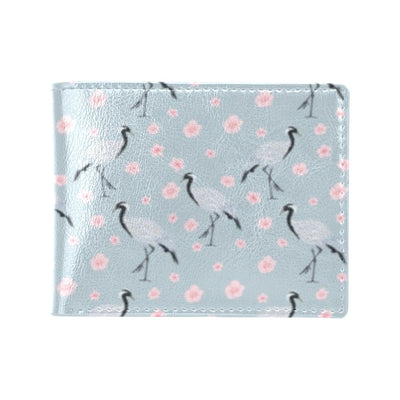 Sakura Bird Print Design LKS304 Men's ID Card Wallet