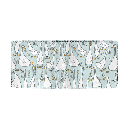 Goose Pattern Print Design 03 Men's ID Card Wallet
