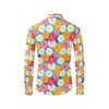 Daisy Pattern Print Design DS05 Men's Long Sleeve Shirt