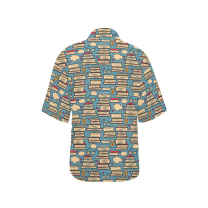 Book Pattern Print Design 03 Women's Hawaiian Shirt