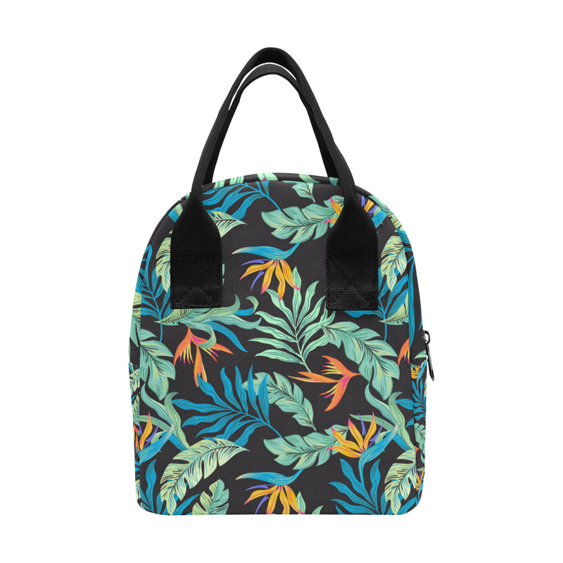 Tropical Palm Leaves Hawaiian Flower Insulated Lunch Bag